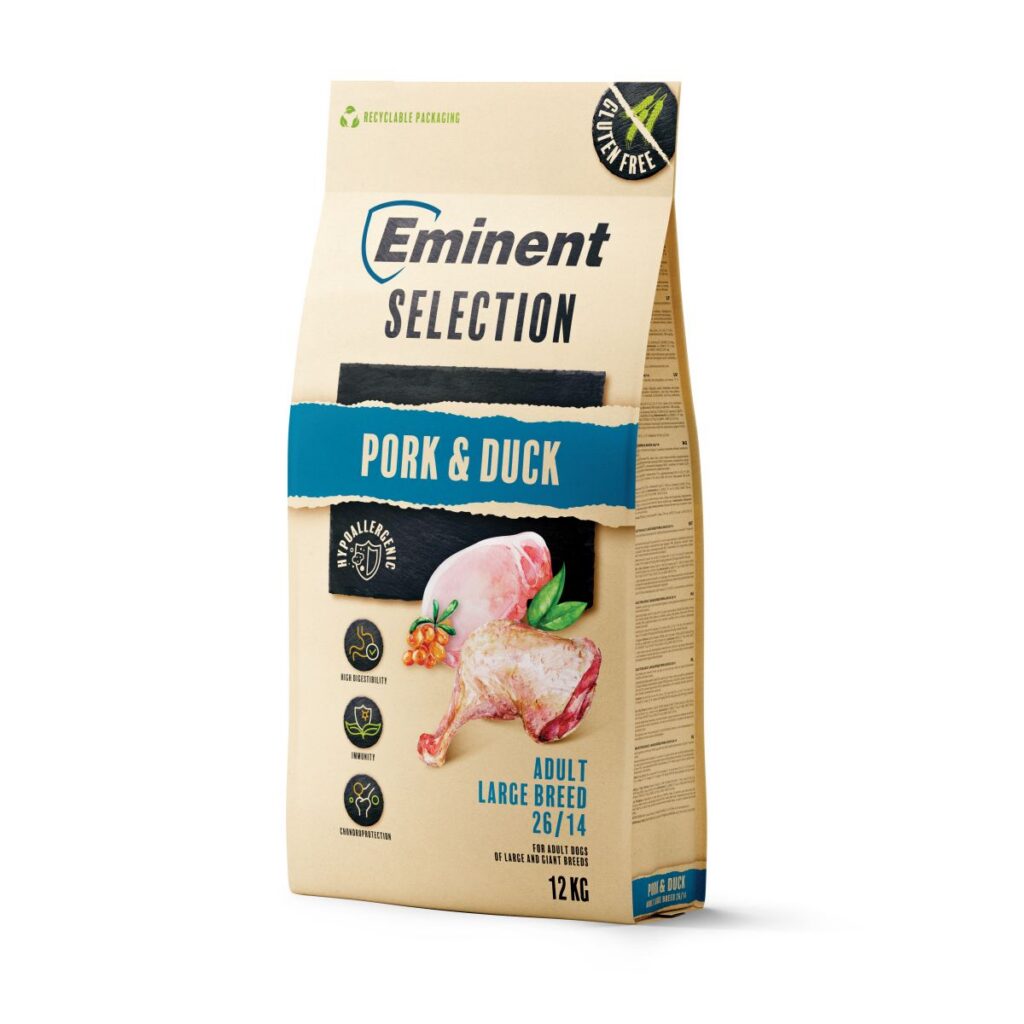 Eminent Selection Adult Large Breed Pork & Duck koeratoit 12kg