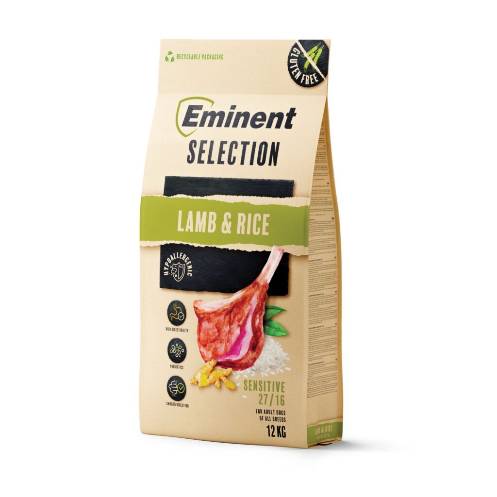 Avaleht Eminent Selection Sensitive Lamb & Rice koeratoit 12kg
