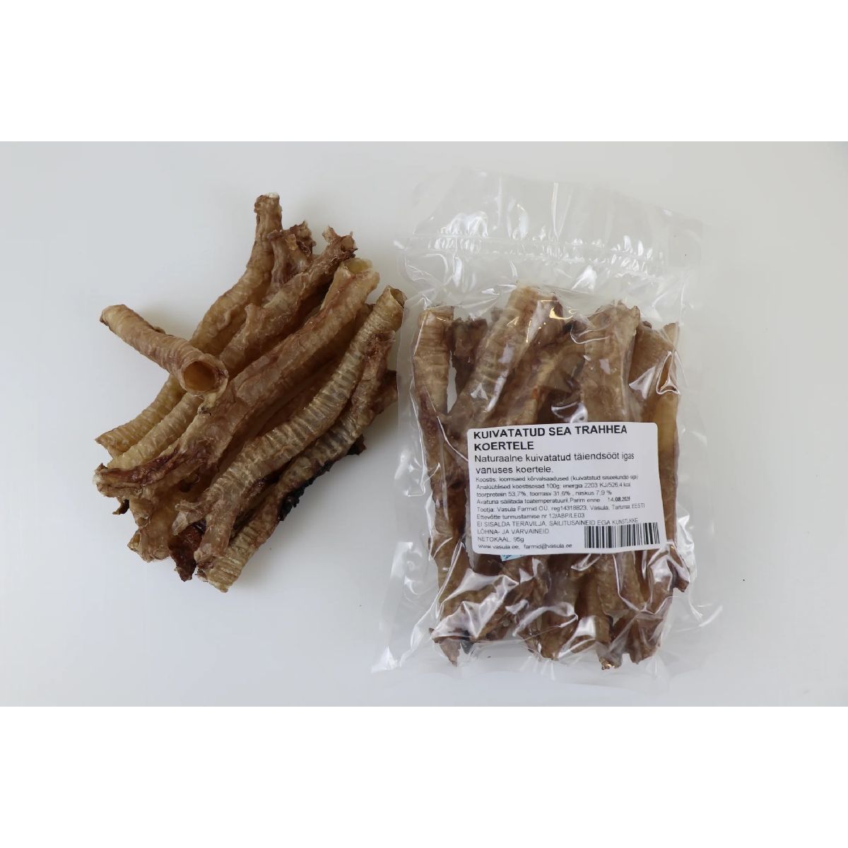 Ottomar Kuivatatud sea trahhea koertele 100g Ottomar Kuivatatud sea trahhea koertele 100g - Pilt 3