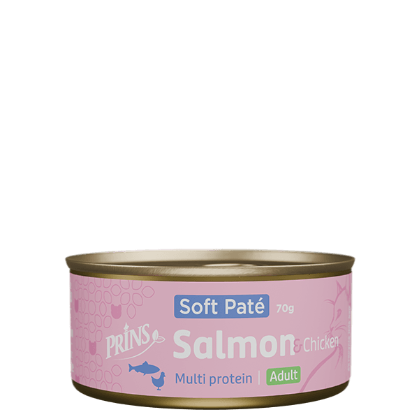 Prins Soft Paté Salmon & Chicken märgtoit 70g